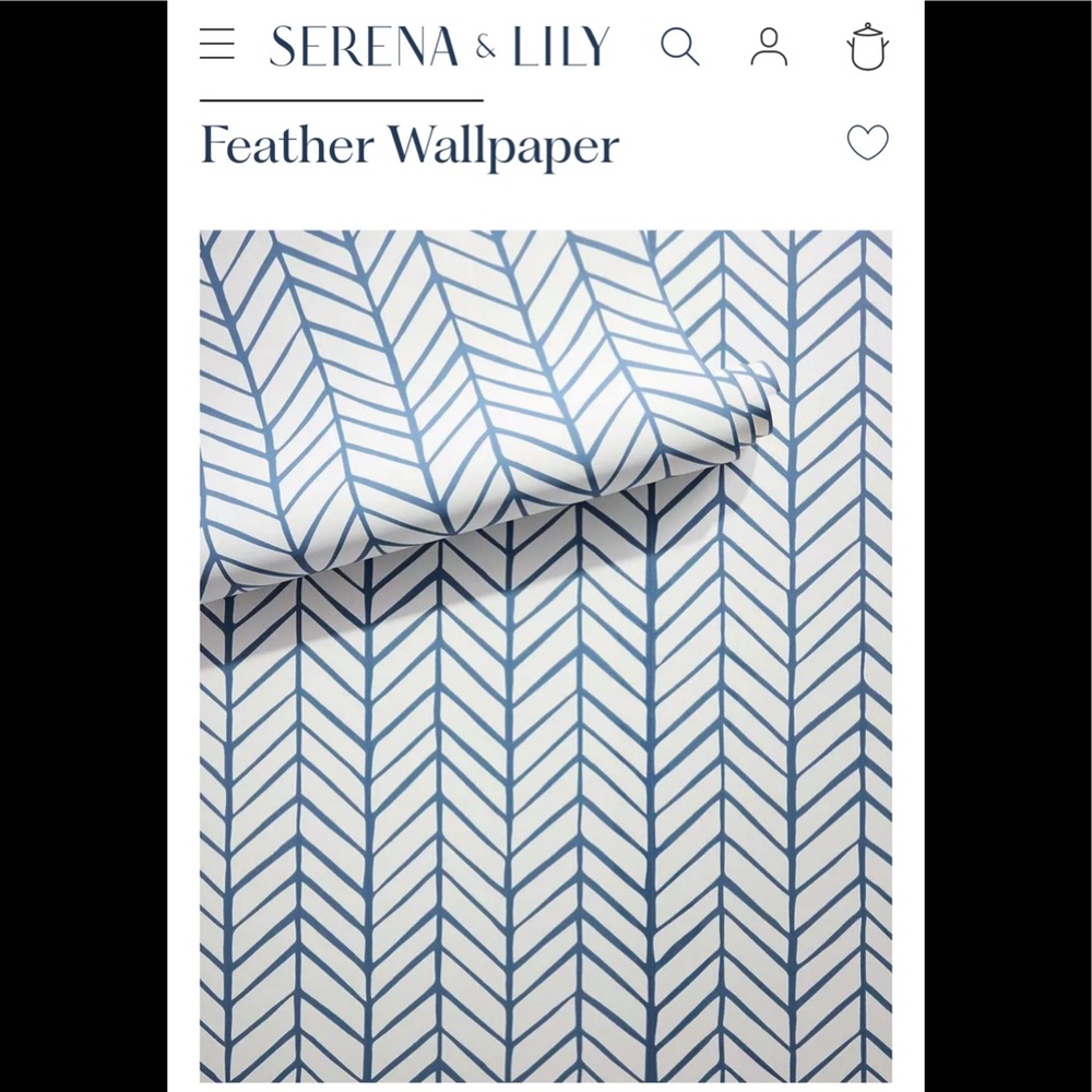 2 Serena & Lily Feather Wallpaper Denim (2)